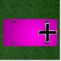 Custom Personalized Car License Plate With Add Names To Sign Cross Plus Black
