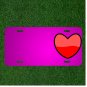 Custom Personalized Car License Plate With Add Names To Heart Love Care Red