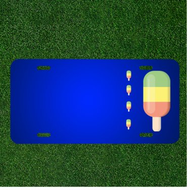 Custom Personalized License Plate With Add Names To Ice Icon Stalk Eat Food