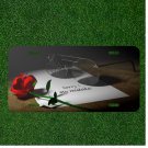 Custom Personalized License Plate Auto Tag With Sorry My Mistake Note And Rose
