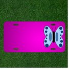 Custom Personalized Car License Plate With Add Names To Blue Butterfly Insect