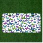 Custom Personalized License Plate With Gorgeous Green Blue Purple Butterflies