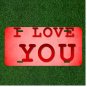 Custom Personalized License Plate Auto Tag With I LOVE YOU Heart Design Pink NEW