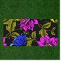 Custom Personalized Auto Tag With Amazing Purple And Blue Flower Design Art