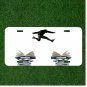 Custom Personalized License Plate Auto Tag With Person Jumping Over Books Design