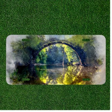 Custom Personalized License Plate Auto Tag With Stunning Colorful View Of Tunnel
