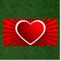 Custom Personalized License Plate Car Tag With Postcard Cover Heart Rays Red