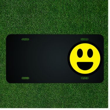 Custom Personalized License Plate With Add Names To Smiley Face Emoji Design NEW