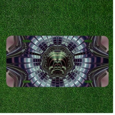 Creative Personalized Car License Plate With Fractal Abstract Art Artwork