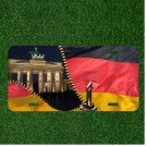 Custom Personalized License Plate Auto Tag With German Flag Zipper Design