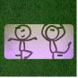 Custom Personalized License Plate Auto Tag With Two Funny Stick Figure Drawings