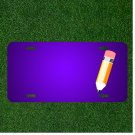 Custom Personalized License Plate With Add Names To Pencil School Writing Pen