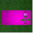 Custom Personalized Car License Plate With Add Names To Water Lily Lotus