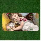 Custom Personalized License Plate Auto Tag With Girl With Cat Design