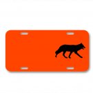 Fox Mammal Silhouette On License Plate Car Front Add Names