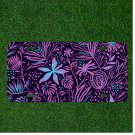 Creative License Plate Auto Tag With Fancy Blue And Pink Flowers Design