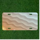 Custom Personalized License Plate Tag With Cool Sand Waves Design WIth Bottle