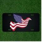 Custom Personalized License Plate Auto Tag With American Flag Bird Design COOL