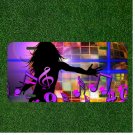Custom Personalized License Plate Auto Tag With Colorful Music Girl Women Symbol