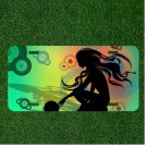 Custom Personalized License Plate Auto Tag With Long Haired Women Color Design