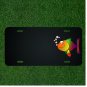 Custom Personalized License Plate With Add Names To Rainbow Cartoon Fish Design