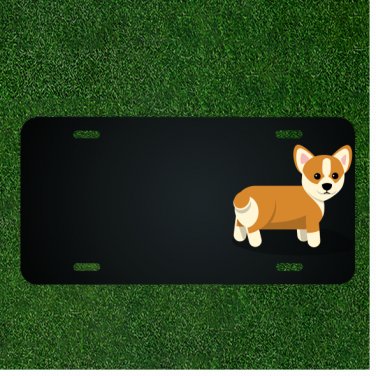 Custom Personalized License Plate With Add Names To Cute Cartoon Puppy NEW