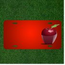Custom Personalized License Plate With Add Names To Apple Red Food Fruit