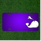 Custom Personalized License Plate With Add Names To Whale Eyes Water Tail