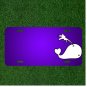 Custom Personalized License Plate With Add Names To Whale Eyes Water Tail