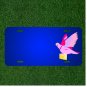 Custom Personalized License Plate With Add Names To Carrier Pigeon Letter Pink