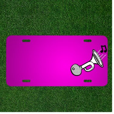 Custom Personalized Car License Plate With Add Names To Bicycle Bike Horn