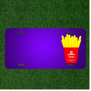 Custom Personalized License Plate With Add Names To French Fries Ketchup
