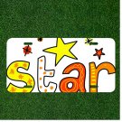 Custom Personalized License Plate Auto Tag With STAR Design Art Cool NEW