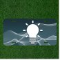Custom Personalized License Plate Auto Tag With Light Bulb Design In Blue