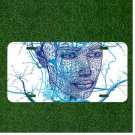 Custom Personalized License Plate Auto Tag With Sketch Of Human Face Design