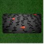 Custom Personalized License Plate Auto Tag With Black And Orange Question Marks