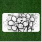 Custom Personalized License Plate Auto Tag With Flower And Hearts Sketch Design