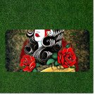 Custom Personalized License Plate Auto Tag With Fancy Long Brown Hair Roses