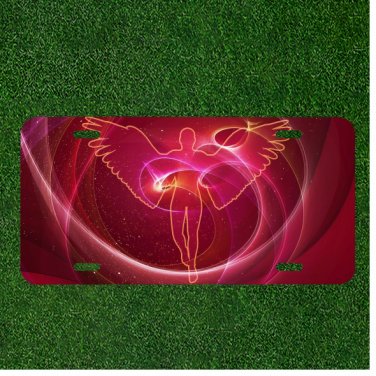 Custom Personalized License Plate Auto Tag With Stunning Angel Man FANCY NEW