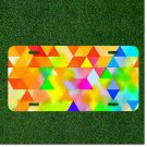 Custom Personalized License Plate Auto Tag With Colorful Diamonds Design Art NEW