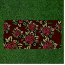 Custom Personalized License Plate Auto Tag With Red Flowers Design Art NEW