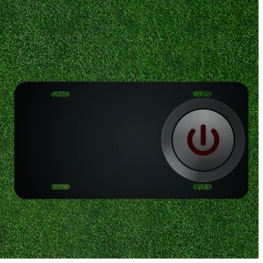 Custom Personalized License Plate With Add Names To Power Button Design NEW