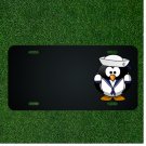 Custom Personalized License Plate With Add Names To Sailor Penguin Design NEW