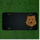 Custom Personalized License Plate With Add Names To Bear Head Brown Face