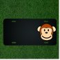 Custom Personalized License Plate With Add Names To Monkey Face Happy Head