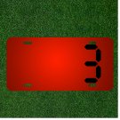 Custom Personalized License Plate With Add Names To Number Three Three Display