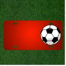 Custom Personalized License Plate With Add Names To Football Soccer Ball Kick