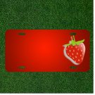 Custom Personalized License Plate With Add Names To Strawberry Fruit Food Red