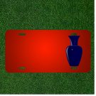 Custom Personalized License Plate With Add Names To Vase Ceramics Blue Glass
