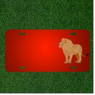Custom Personalized License Plate With Add Names To Brown Pride Lion Animal
